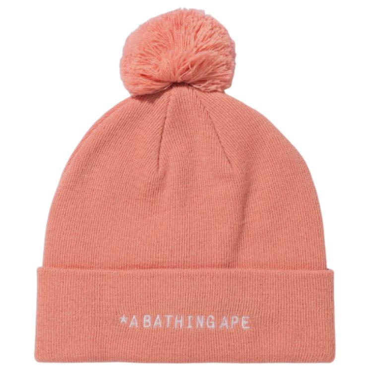 

A BATHING APE Акриловая вязаная шапка унисекс разноцветная, Pink