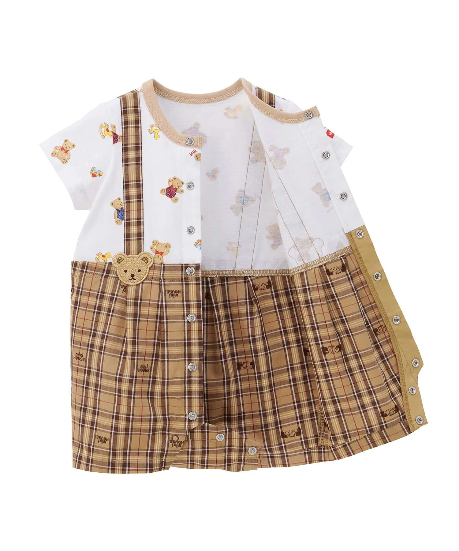 Комбинезон Mikihouse Check Shortalls — фото 4