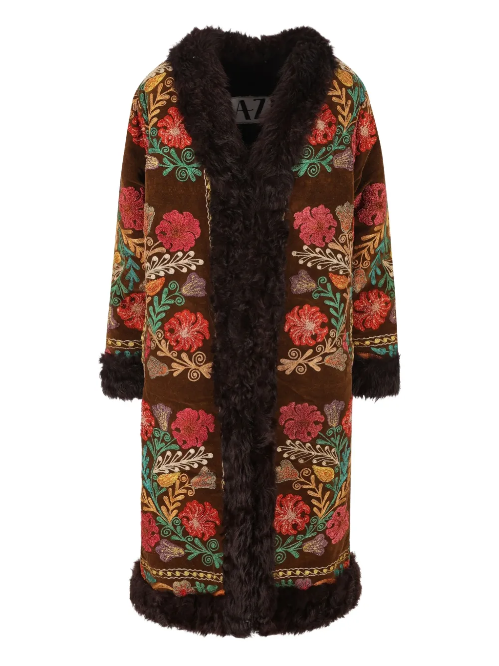 

Пальто Indira с цветочной вышивкой ZAZI VINTAGE, коричневый