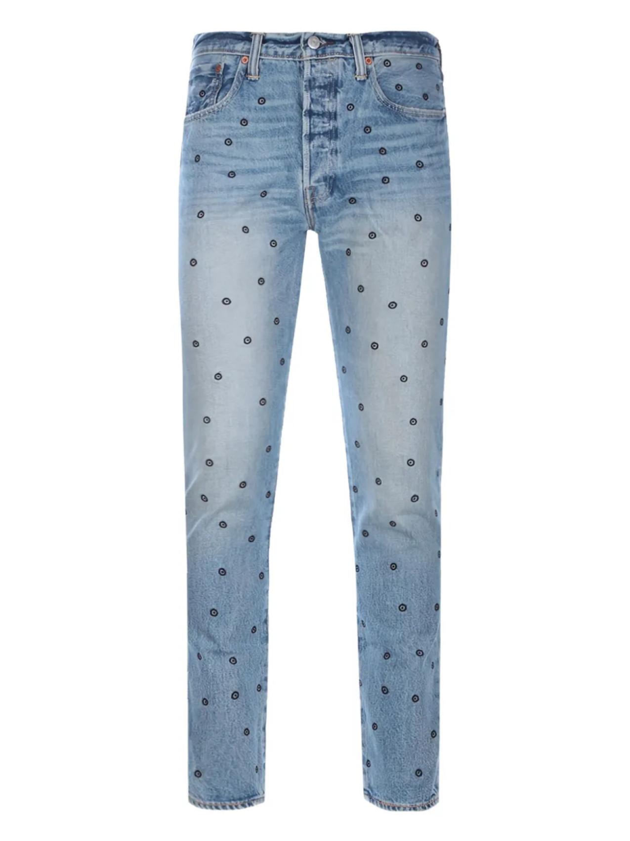 

Джинсы Levi's из хлопка с вышивкой, синий