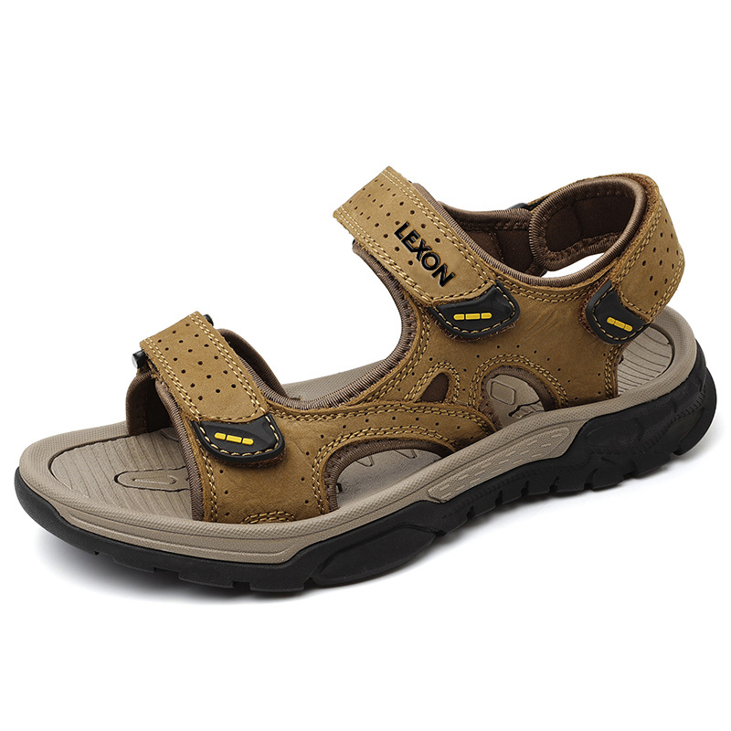 LEXON Пляжные сандалии мужские коричневые хаки, цвет Khaki — фото 2