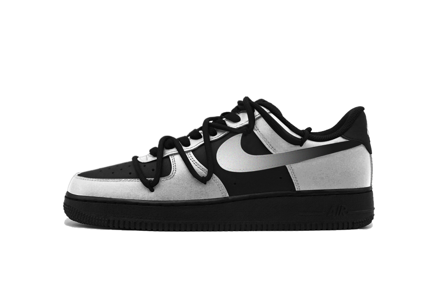 

Кроссовки для скейтбординга Air Force 1 Future Warriors Thermal Abrasion Resistant низкие унисекс Black Silver Nike, черный серебряный