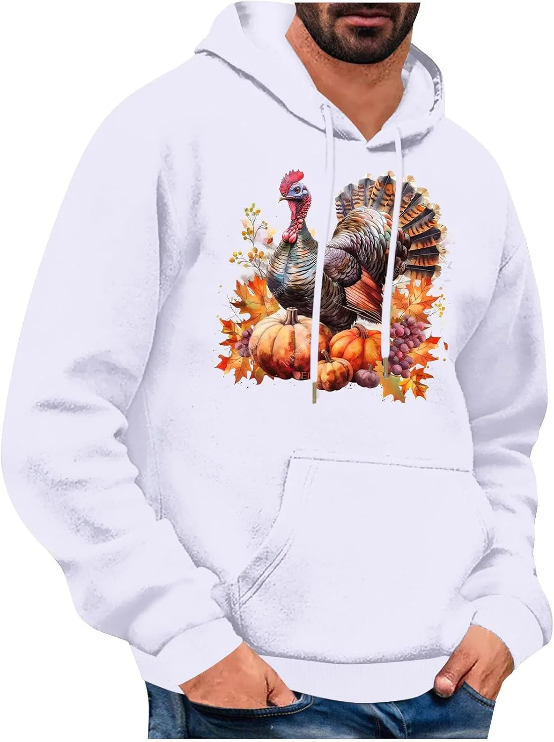 

Графический худи для мужчин oversized в полоску OTSANT