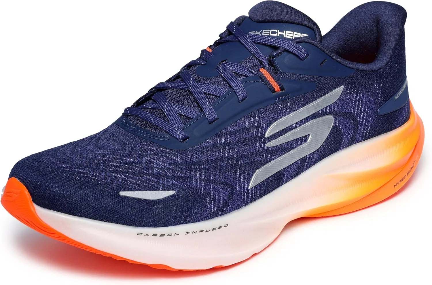 Мужские кроссовки Skechers Go Run Ride 12, Navy Orange — фото 4
