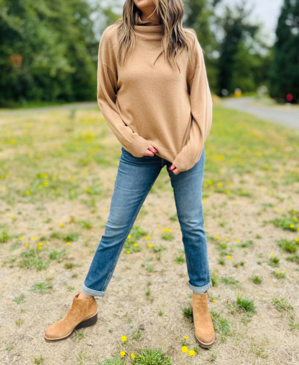 

Свитер-конверт в верблюжьем цвете Pure Amici, коричневый