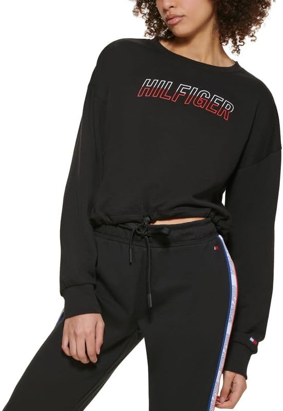 

Женская толстовка с вырезом Tommy Hilfiger Sport, Black