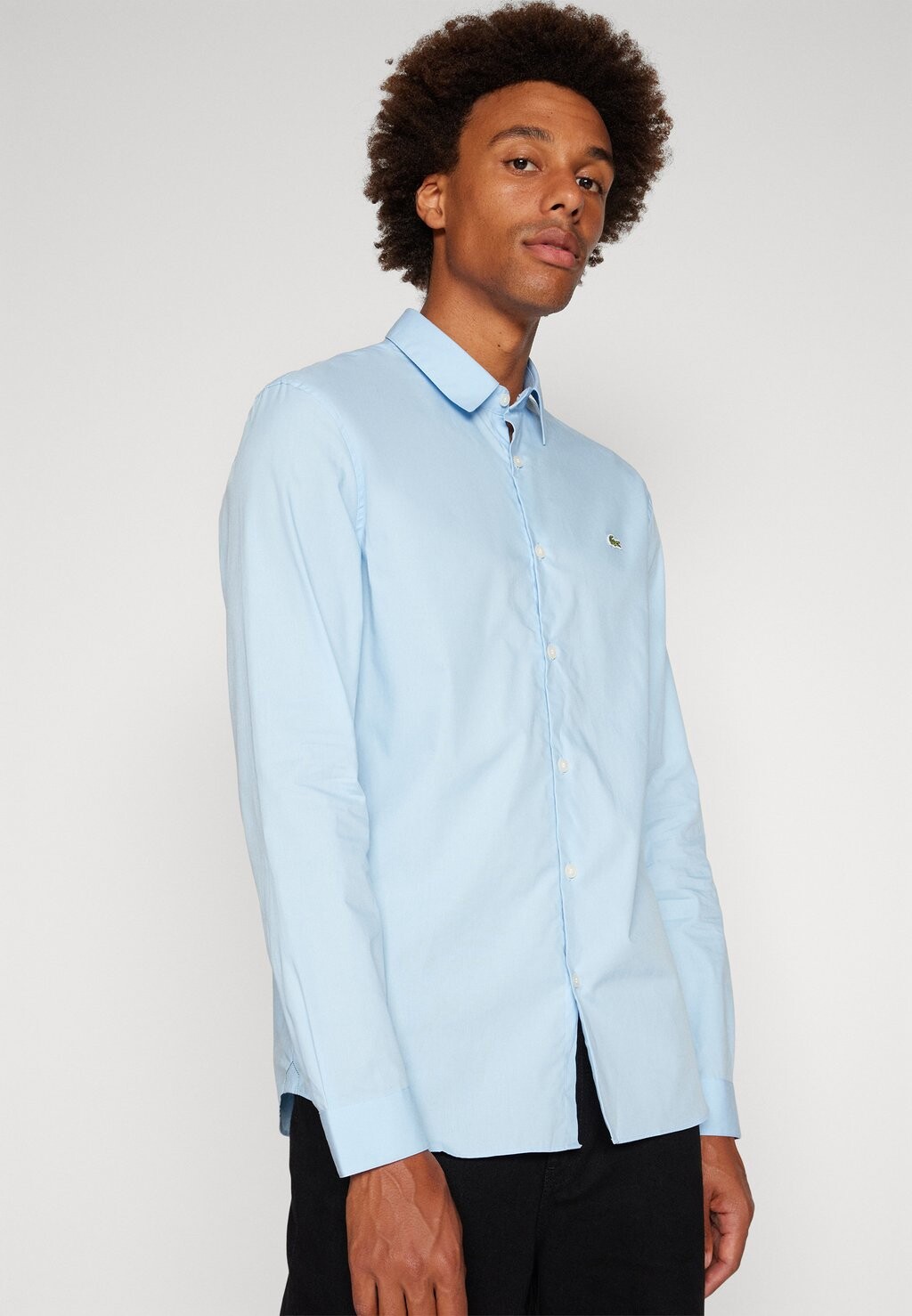 

Рубашка Lacoste, светло-синий Slim Fit Stretch Poplin Shirt