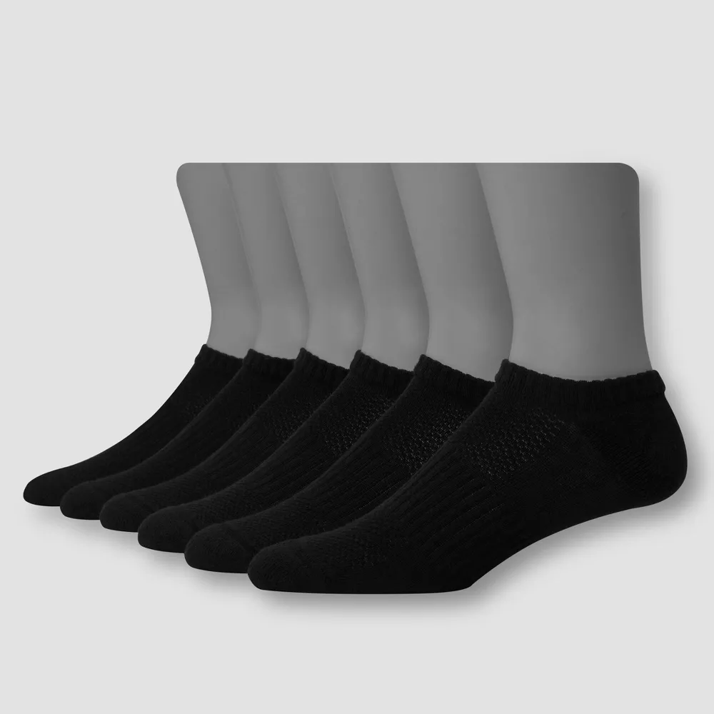 

Носки Hanes Premium Men's X-Temp Performance Lightweight No Show 6pk, цвет Black