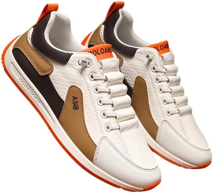 

Мужские дышащие, легкие и нескользящие повседневные спортивные кроссовки на толстой резиновой подошве с модным дизайном Clolinde, белый/синий