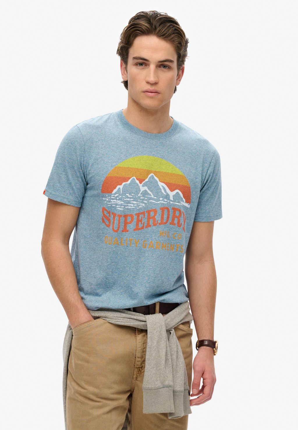 

Футболка с принтом CLASSIC GREAT Superdry, синий