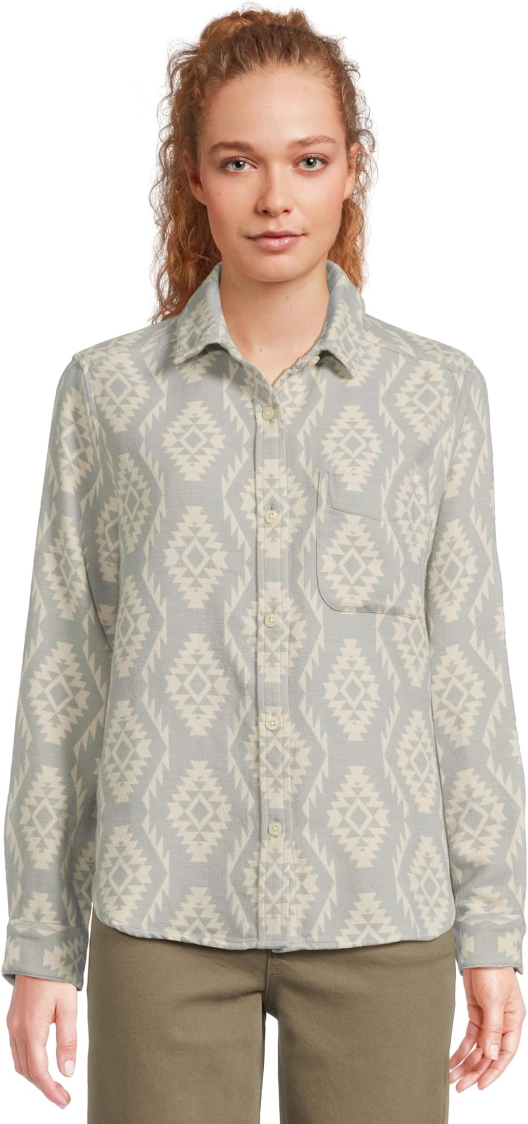 

Рубашка Pendleton Long Beach Chamois Shirt, цвет Misty Blue