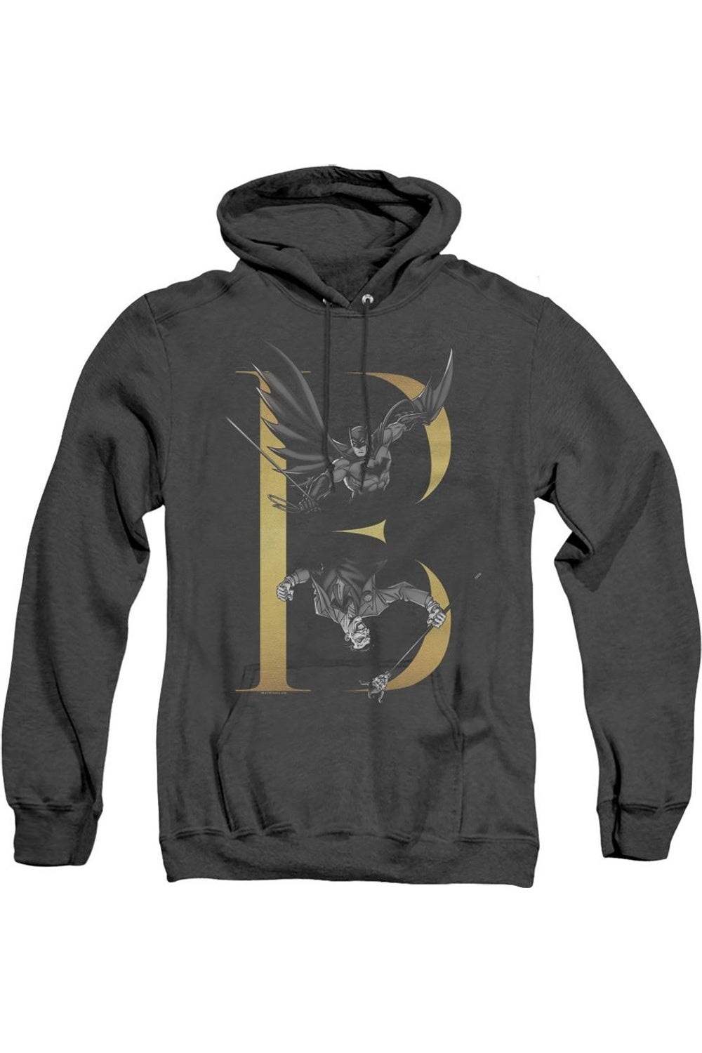 

Batman B Adult Heather Hoodie / Толстовка с капюшоном Gildan, черный