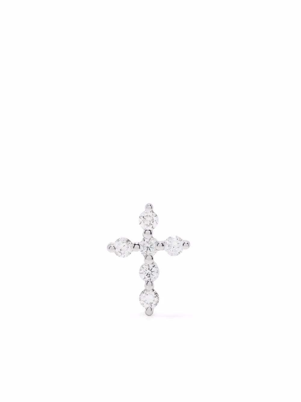 

Серьга Cross из белого золота с бриллиантами Djula, серебяный