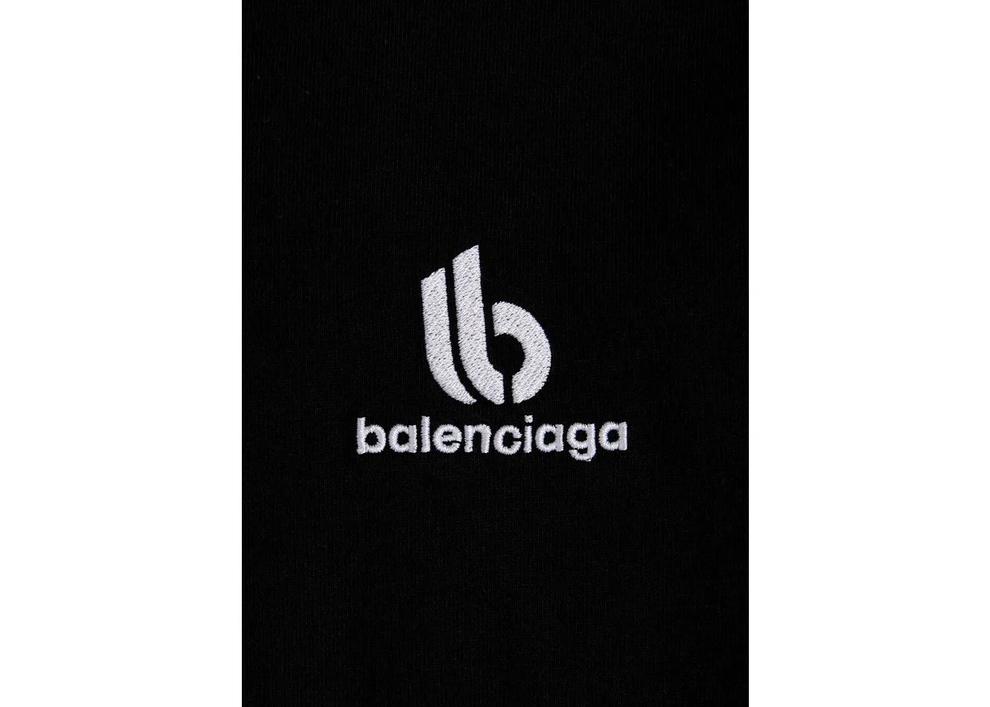 Мужская футболка с вышивкой Balenciaga, Black/White — фото 3