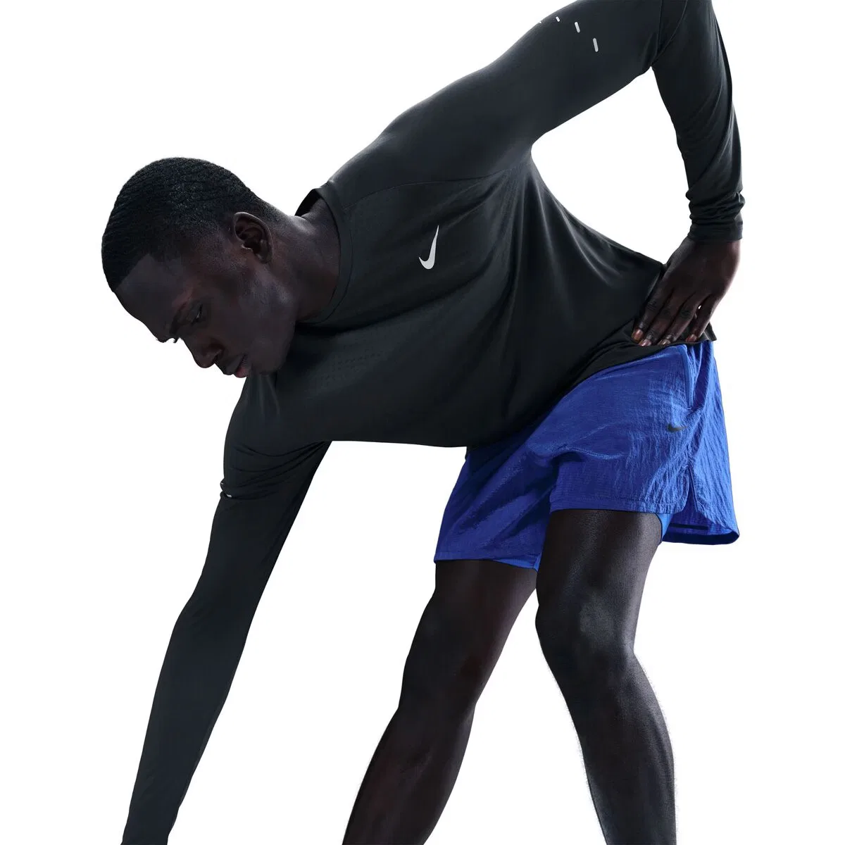 Мужская длинная футболка с длинным рукавом Dri-FIT ADV Stride Nike, Black/Reflective Silv — фото 3