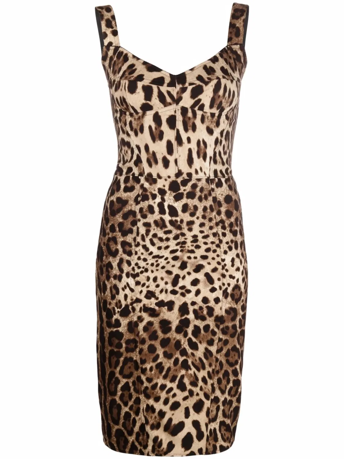 Платье-миди с корсетным лифом, нейтральное Dolce & Gabbana, нейтральные