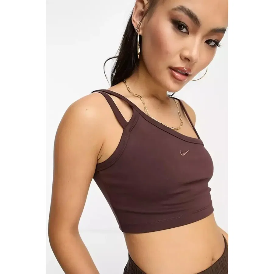 Спортивный топ с кроем кроп Nike Sportswear Everyday Modern, Коричневый — фото 2