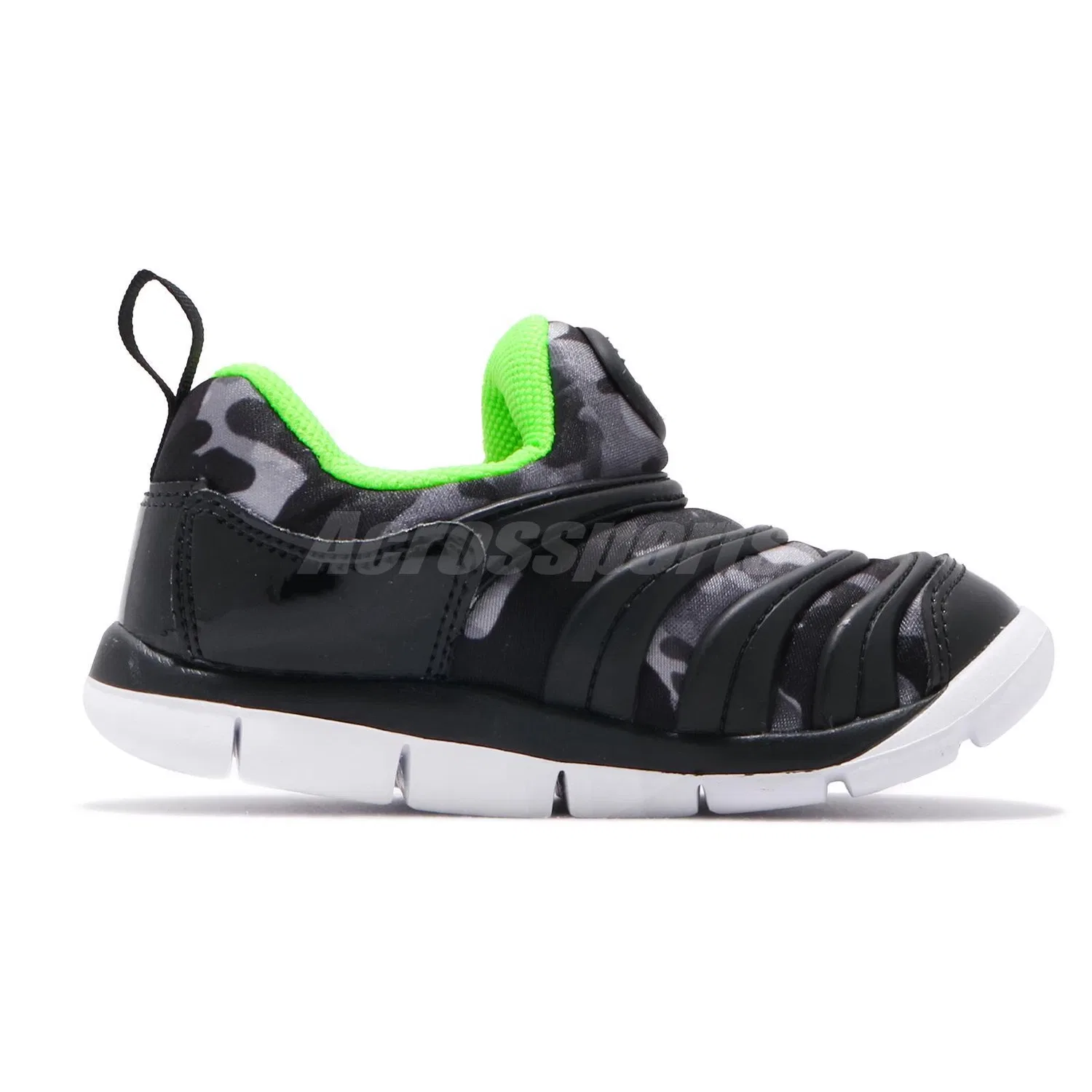 Детские кроссовки для малышей с гибкой подошвой Dynamo Free Nike, Black Green — фото 3