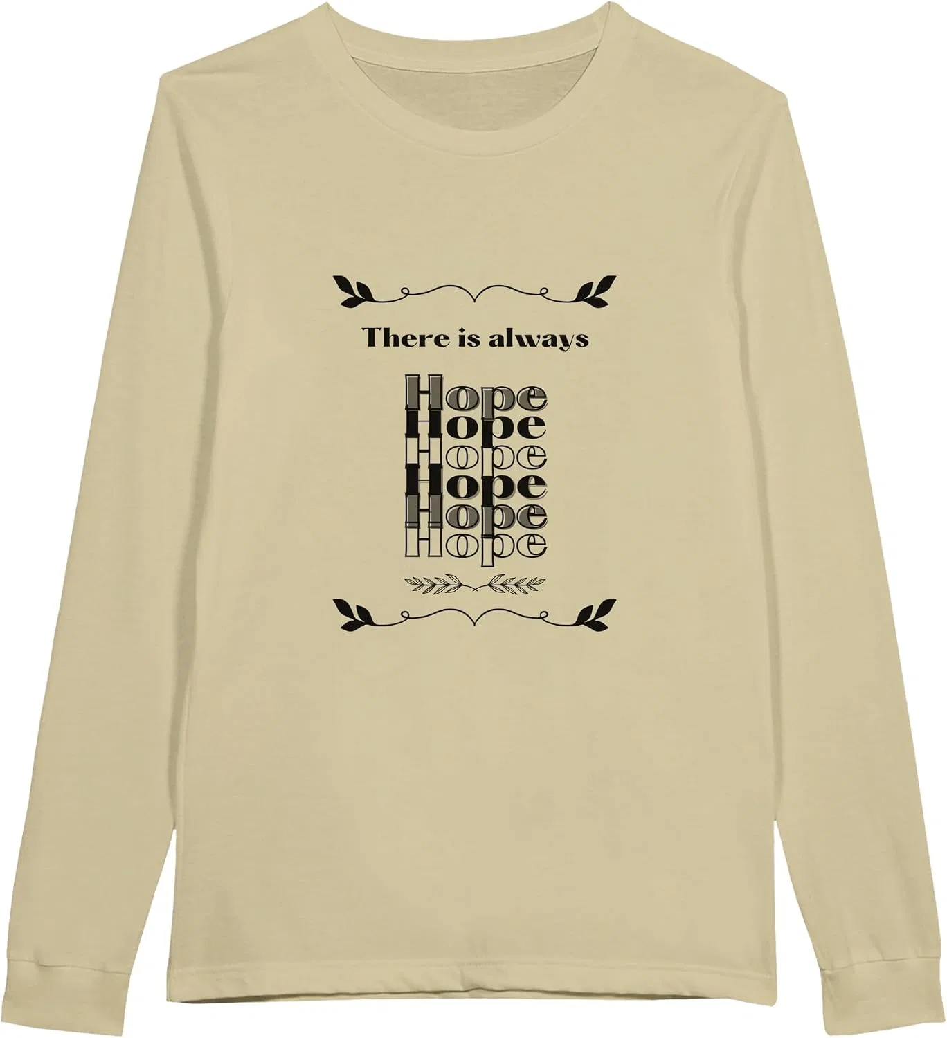 Мужская длинная футболка с принтом There is Always Hope, Natural