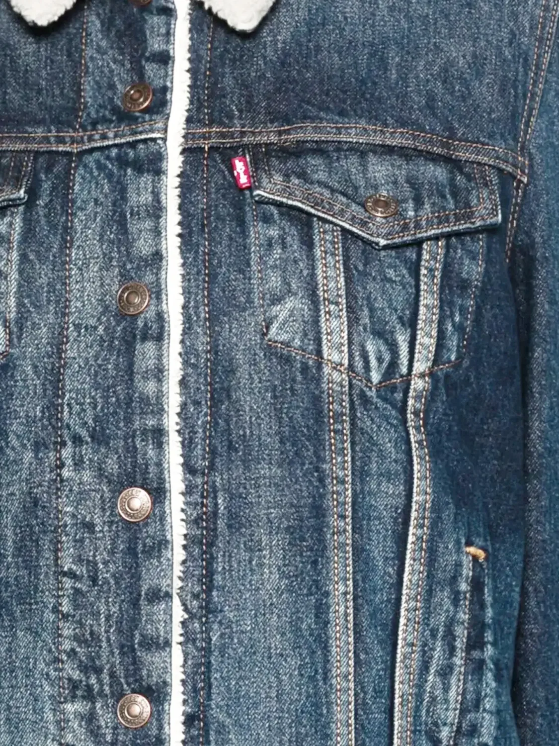 Джинсовая куртка Sherpa Trucker синяя Levi's, синий — фото 2