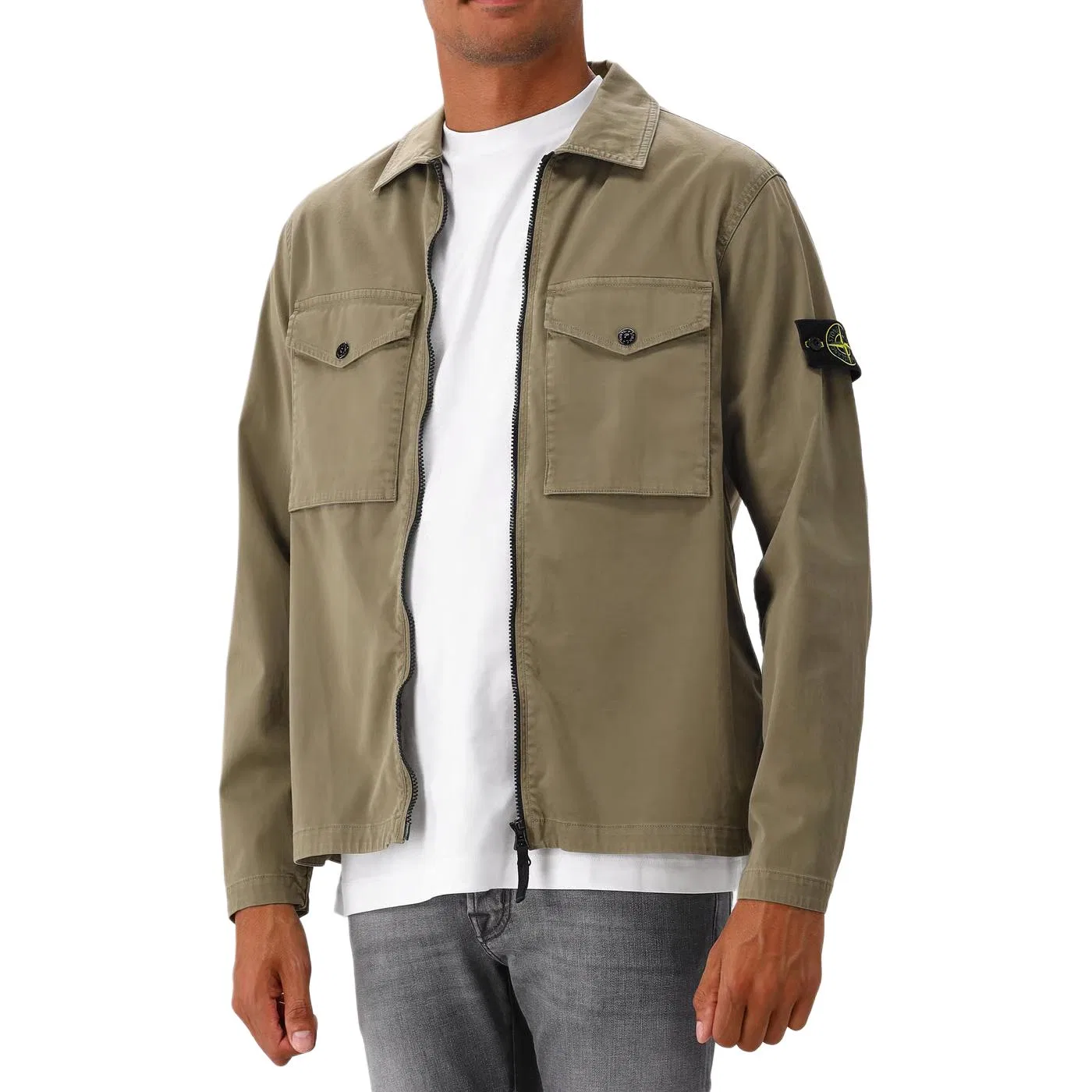 Мужская куртка с лацканами Green Lapel Moderate Stone Island, Green