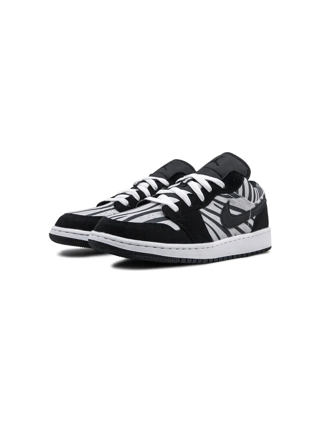 Кроссовки Air Jordan 1 Low Zebra, черный — фото 3
