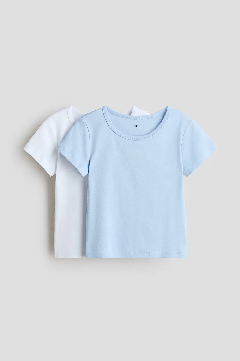 2 хлопковые рубашки в упаковке H&M, Hellblau/Weiß