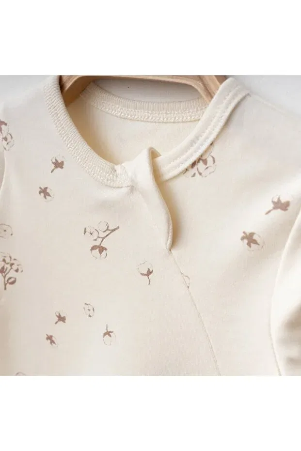 Детский комбинезон с длинным рукавом Pure Cloud Jumpsuit The Nest Kids, Ecru-White — фото 3