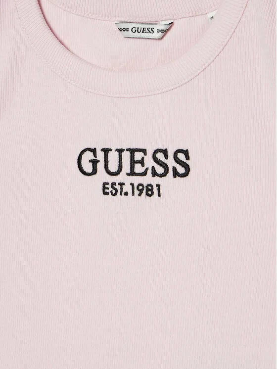 Майка regular fit Guess, розовый — фото 3