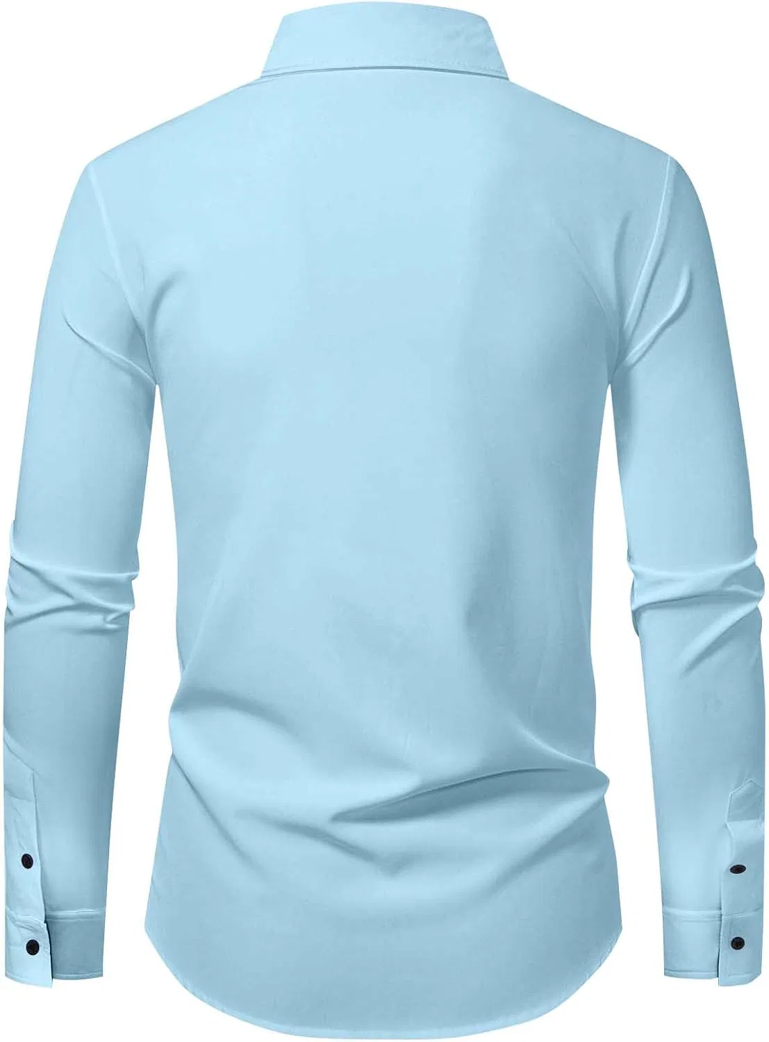 Мужская рубашка с отложным воротником на пуговицах, Light Blue — фото 4