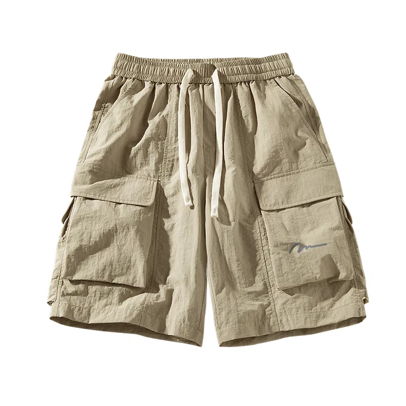 Детские шорты карго из льняного шелка [Ice Silk Cooling] Khaki, MINISO, Khaki