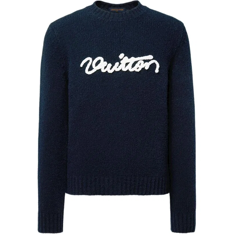 Мужской свитер с круглым вырезом Marine Blue LOUIS VUITTON, Marine Blue