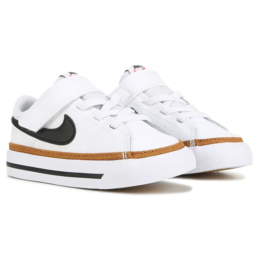 Детские низкие кроссовки Court Legacy для малышей Nike, White/Black/Tan