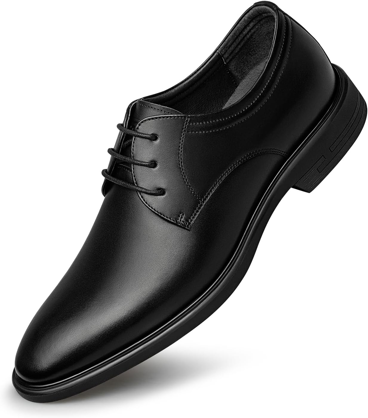 

Мужские классические оксфорды - деловая повседневная обувь на шнуровке из кожи для комфорта и стиля Zro, черный