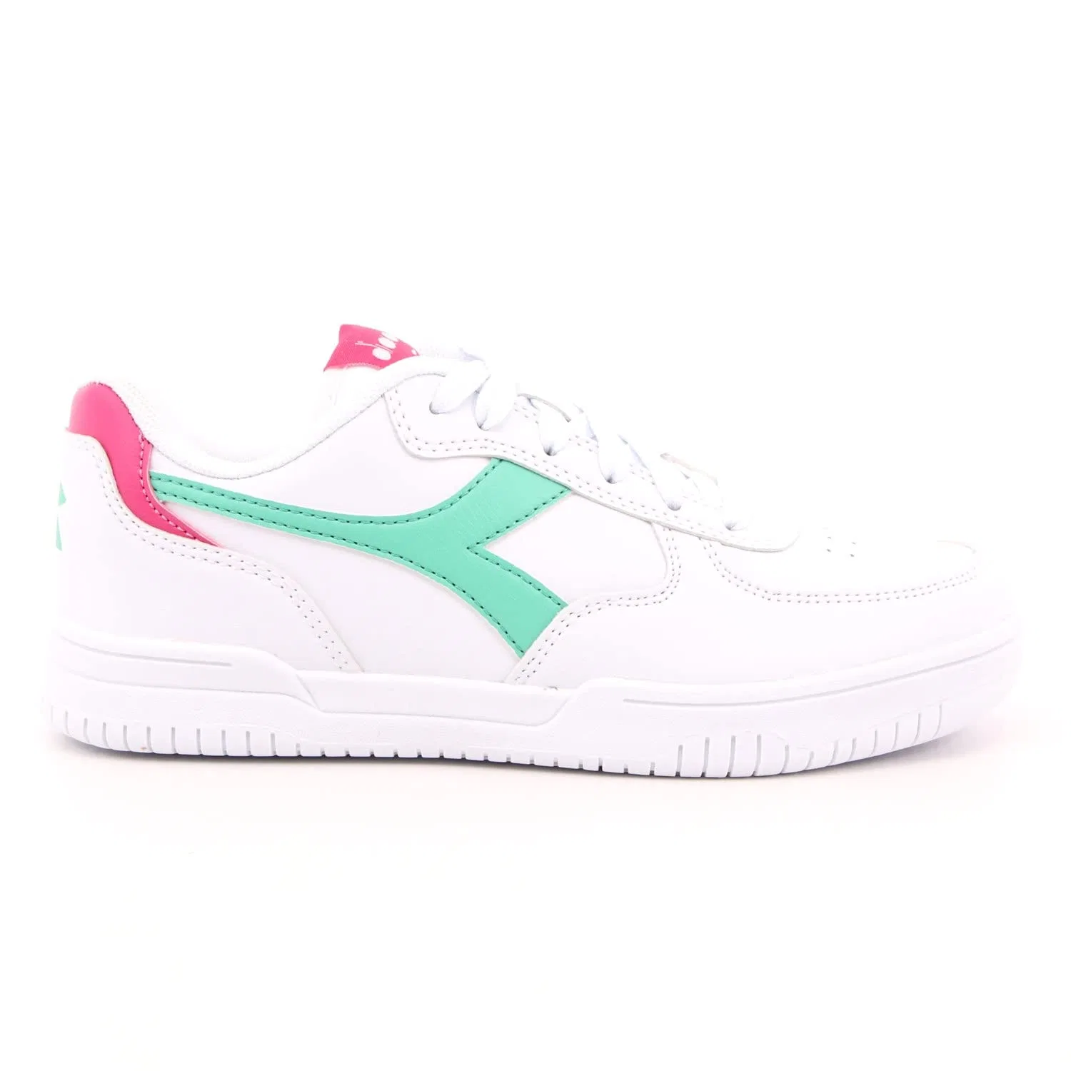 Детские кроссовки для мальчиков с контрастным фризом Raptor Low GS Diadora, White