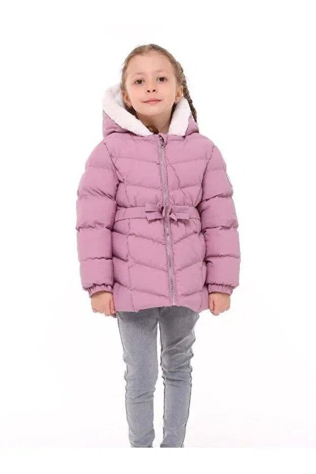 Детское пальто для девочек с капюшоном Zekids, Rose Dry