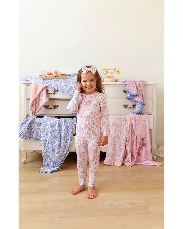 Детская пижама для девочек с длинным рукавом Antoinette Classic Pajama Set Posh Peanut, белый — фото 3