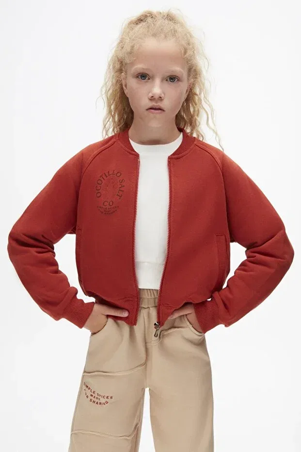 Детский спортивный костюм для девочек с принтом Nk Kids, Orange — фото 2