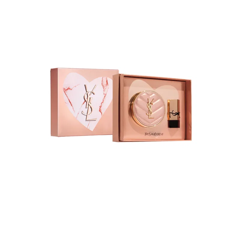 Набор для макияжа с воздушной помадой, Pink Gold Stone Limited, SAINT LAURENT, Pink