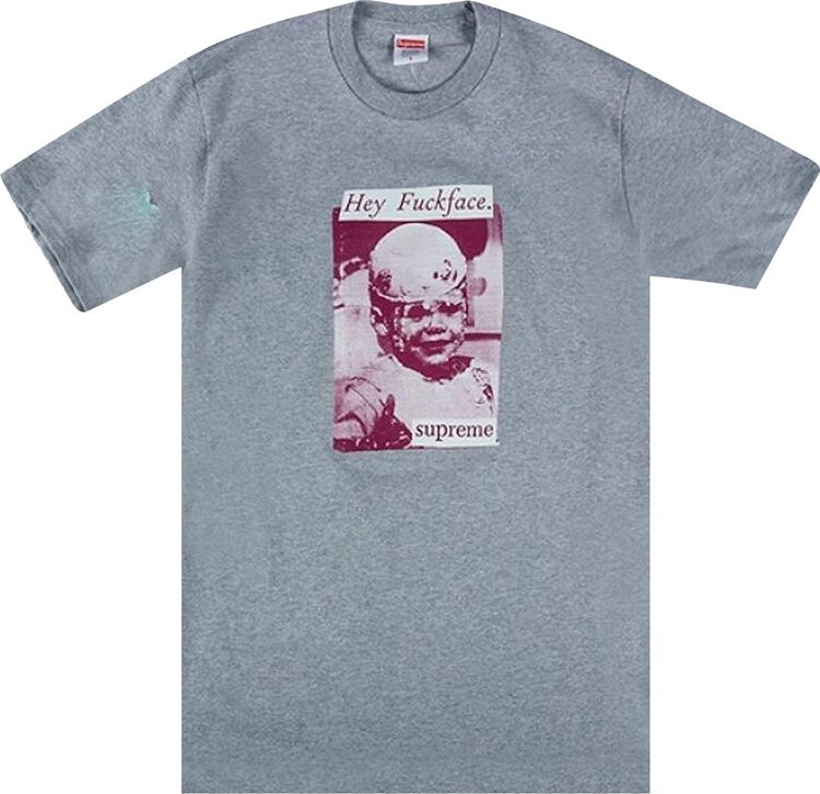 

Футболка Supreme f*ck Face Tee 'Heather Grey', серый