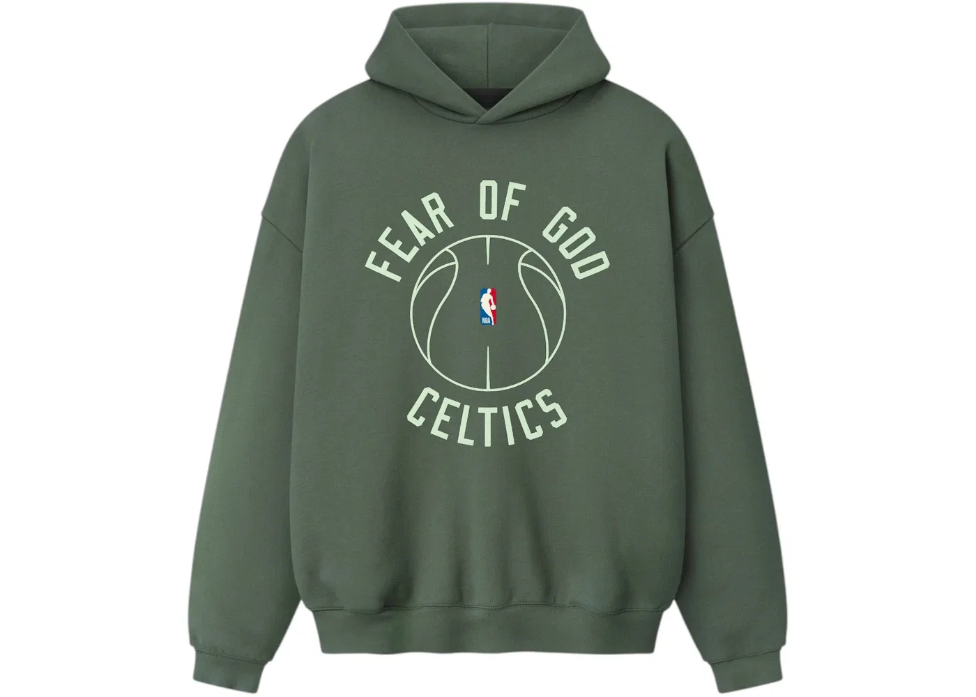 Унисекс худи Fear of God Essentials Celtics x Barkley Hendricks 90s Hoodie, Balsam Green