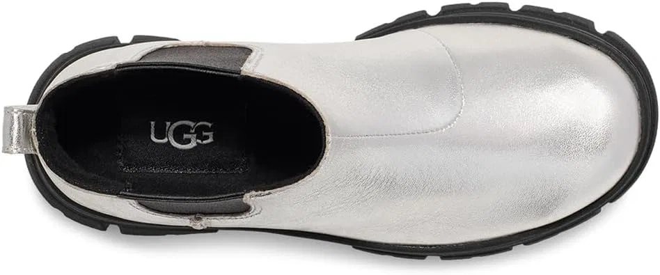Детские ботинки челси из кожи Ashton UGG, Silver Metallic — фото 2