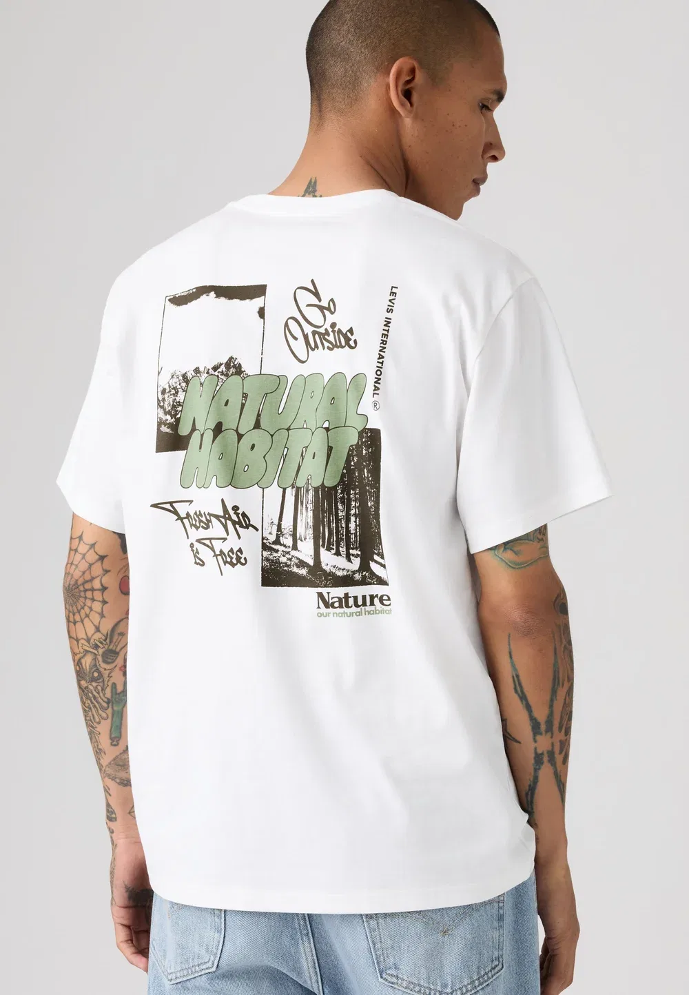 Футболка свободного кроя с принтом Levi'S, Natural Habitat White Plus — фото 3