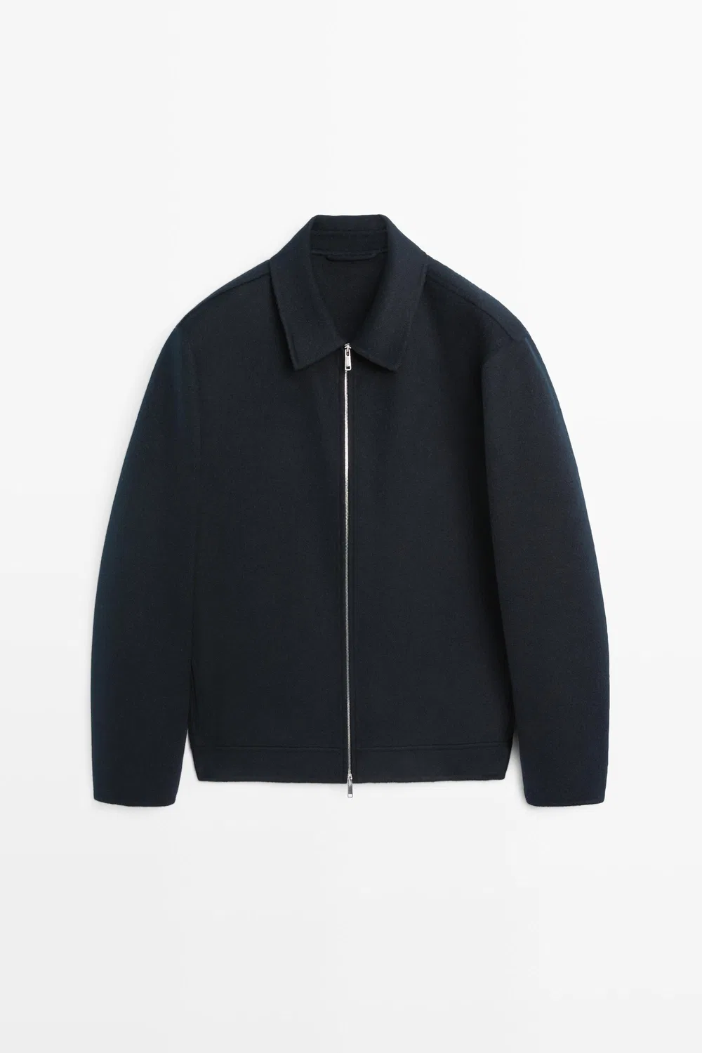 Куртка Massimo Dutti Wool Blend Double Fabric, глубокий синий — фото 2
