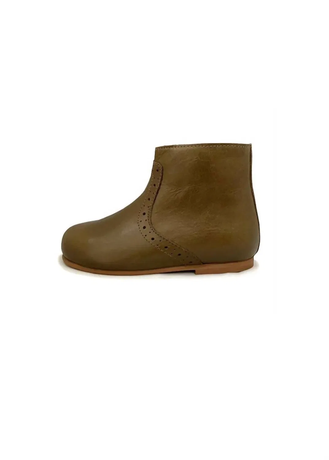 Детские ботинки кожаные на молнии с перфорацией Roxy Pixie Boots Young Soles, Dry Pine — фото 3
