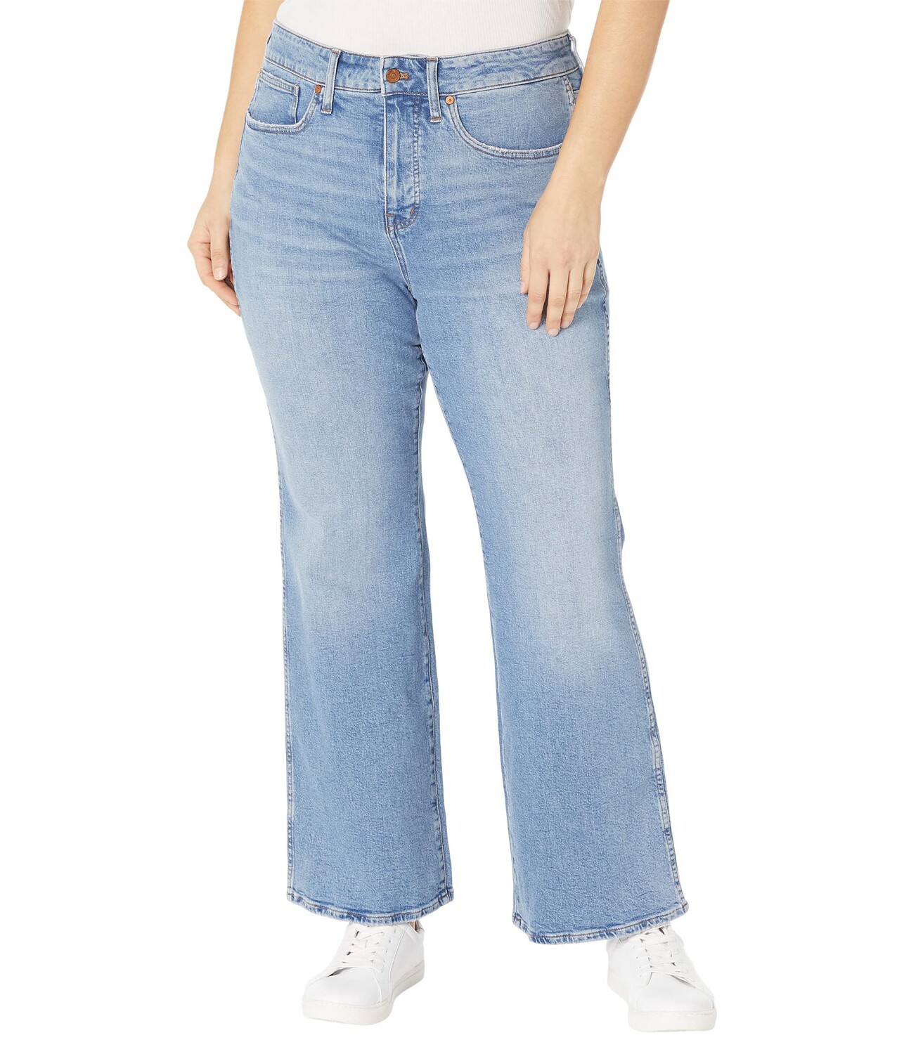 

Джинсы Madewell, Plus High-Rise Flare Jeans in Caine Wash