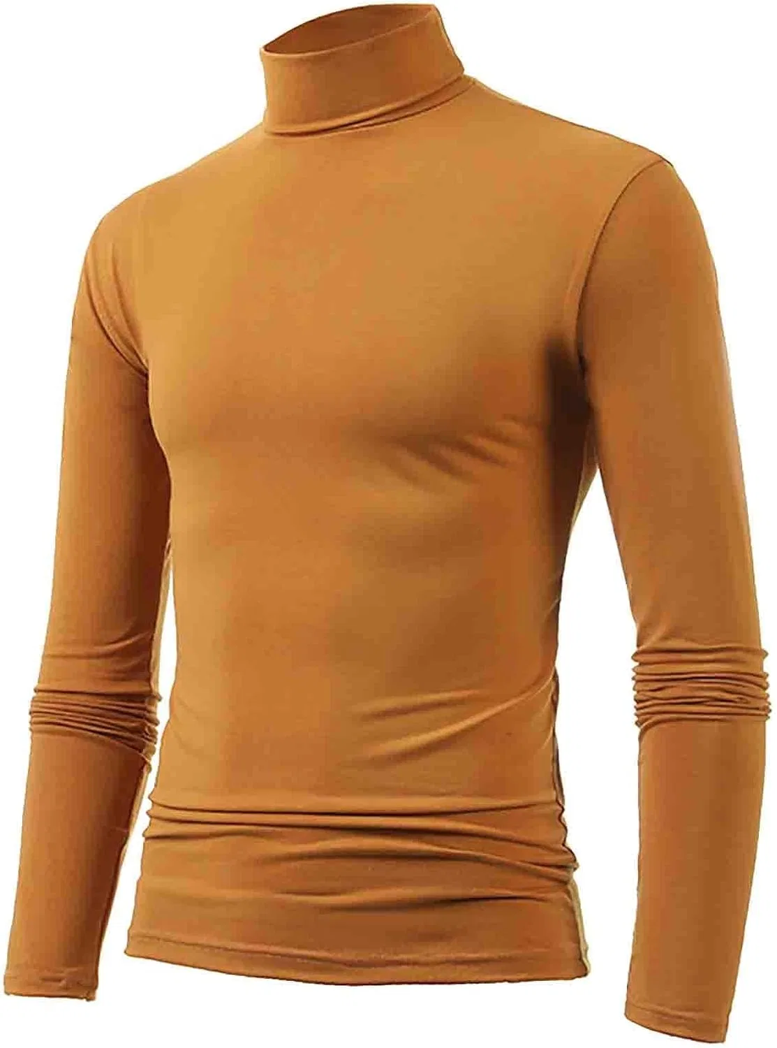 Мужская компрессионная футболка с водолазкой Slim Fit, Yellow