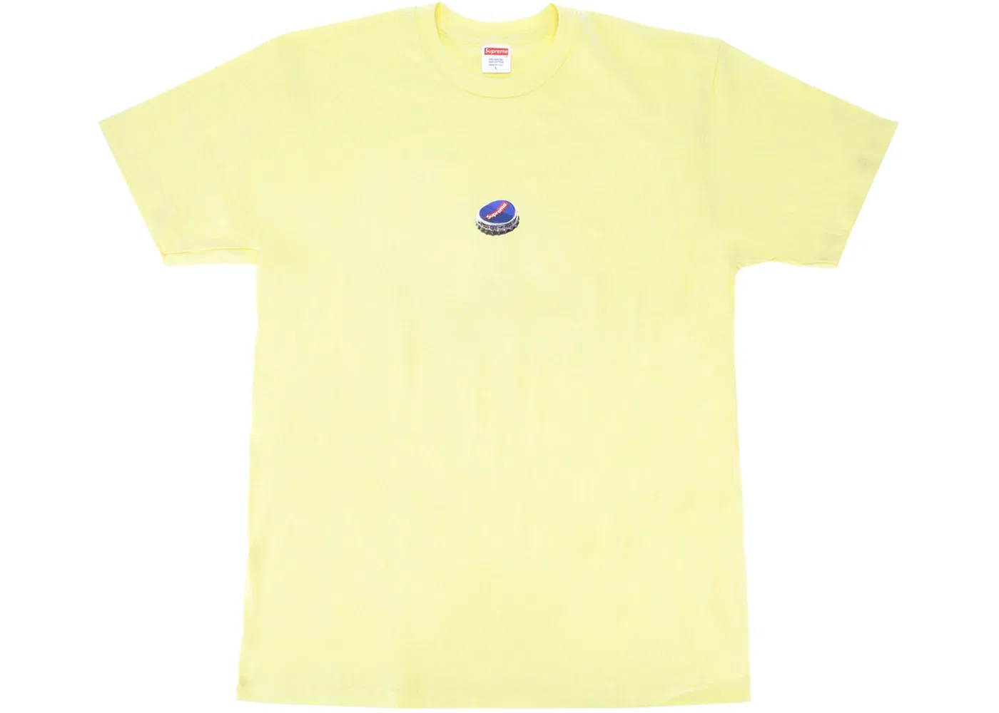 Мужская футболка с принтом Bottle Cap Tee Supreme, Pale Yellow