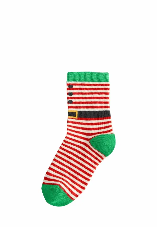 Носки полосатые Rich Christmas Elf Ankle 5 Pack Next, red/green, красный/зеленый — фото 3