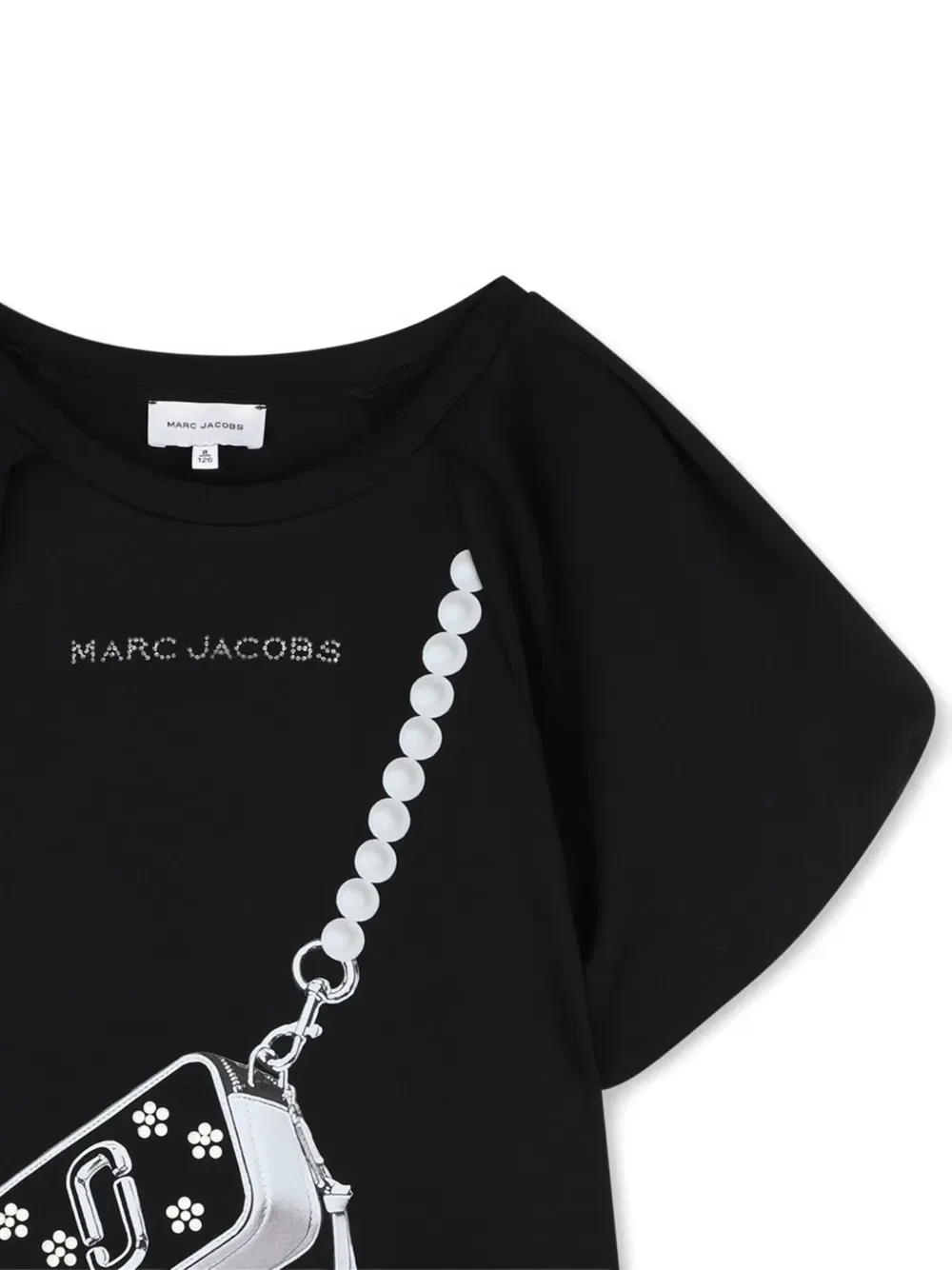 Платье с принтом и объемными рукавами Marc Jacobs Kids, черный — фото 3